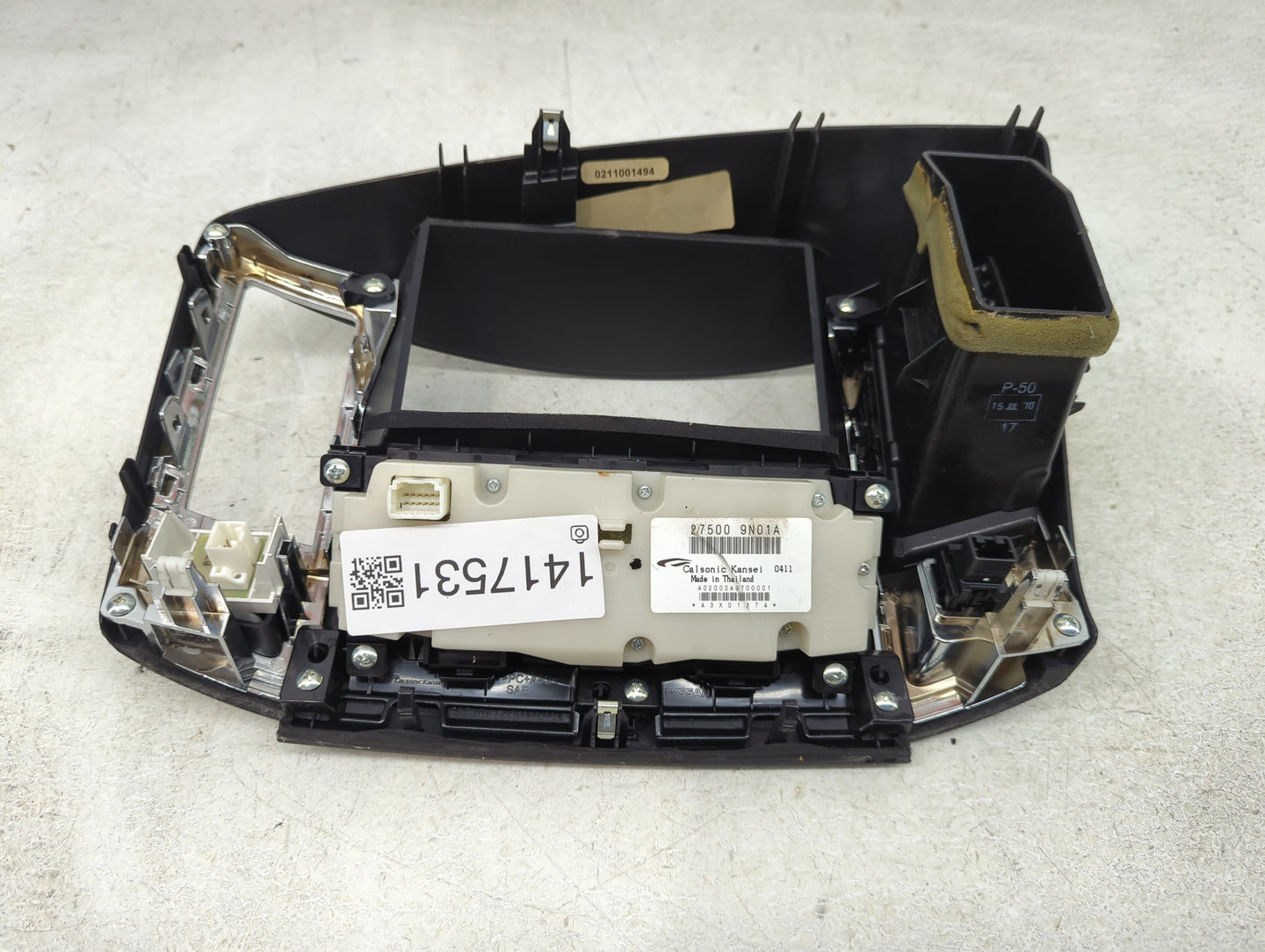 2009-2014 Nissan Maxima Climate Control Module Temperature AC/Heater Replacement P/N:27500 9N01A Fits OEM Used Auto Parts - 