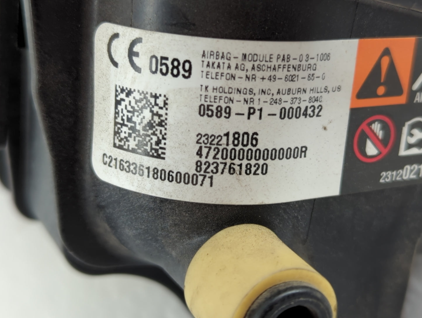 2010-2014 Nissan Maxima Air Bag Passenger Right Dashboard Oem - Oemusedautoparts1.com