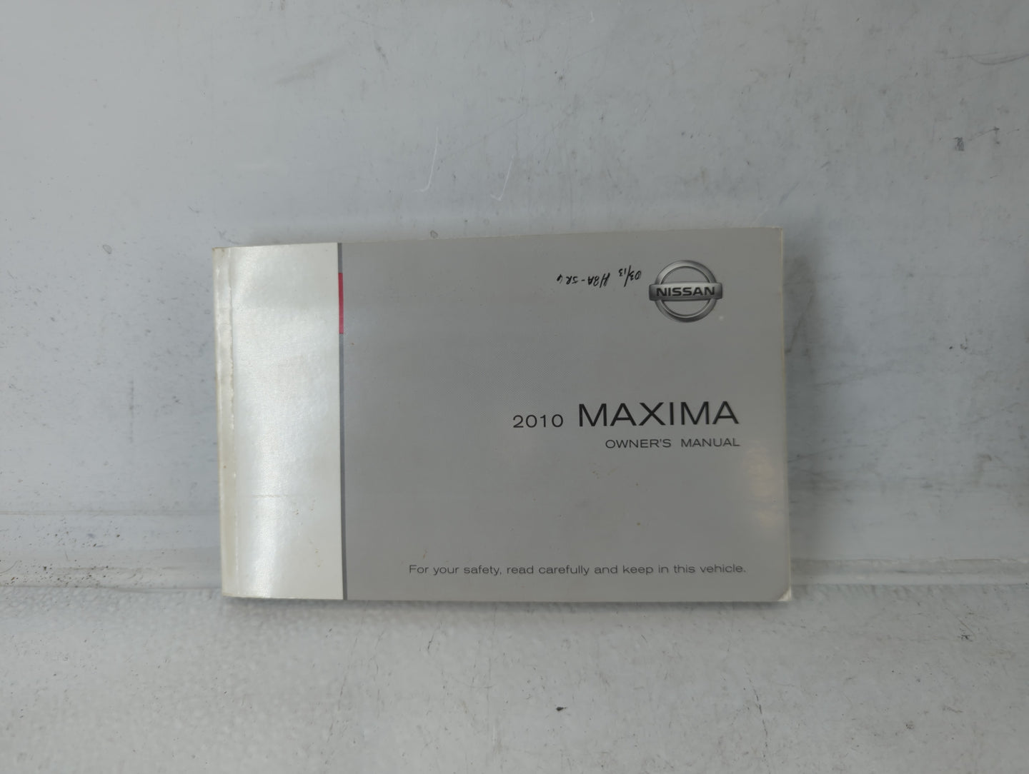 2010 Nissan Maxima Owners Manual Book Guide P/N:OM0E-0A35U0 OEM Used Auto Parts - Oemusedautoparts1.com
