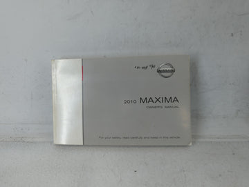 2010 Nissan Maxima Owners Manual Book Guide P/N:OM0E-0A35U0 OEM Used Auto Parts