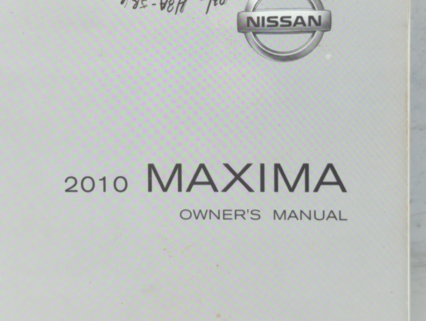 2010 Nissan Maxima Owners Manual Book Guide P/N:OM0E-0A35U0 OEM Used Auto Parts - Oemusedautoparts1.com