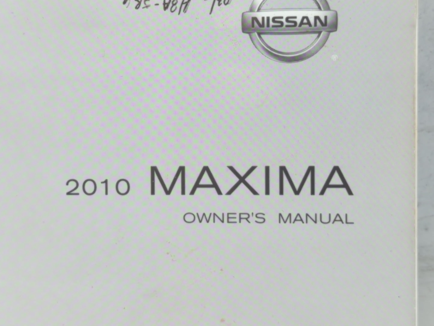2010 Nissan Maxima Owners Manual Book Guide P/N:OM0E-0A35U0 OEM Used Auto Parts - Oemusedautoparts1.com