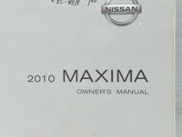 2010 Nissan Maxima Owners Manual Book Guide P/N:OM0E-0A35U0 OEM Used Auto Parts - Oemusedautoparts1.com