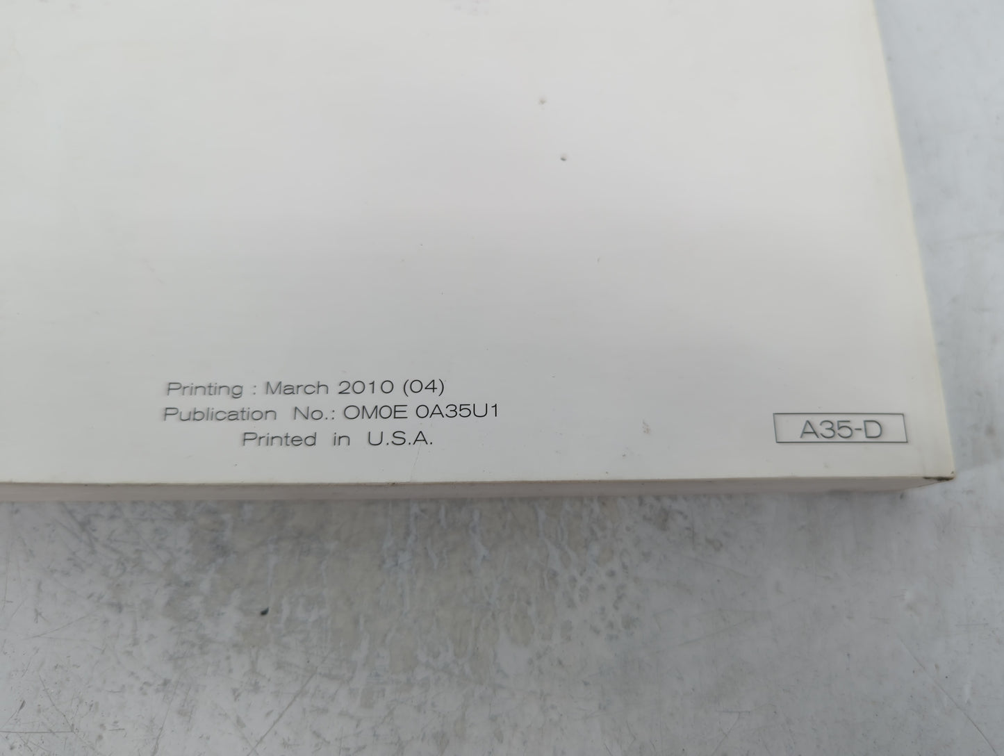 2010 Nissan Maxima Owners Manual Book Guide OEM Used Auto Parts - Oemusedautoparts1.com