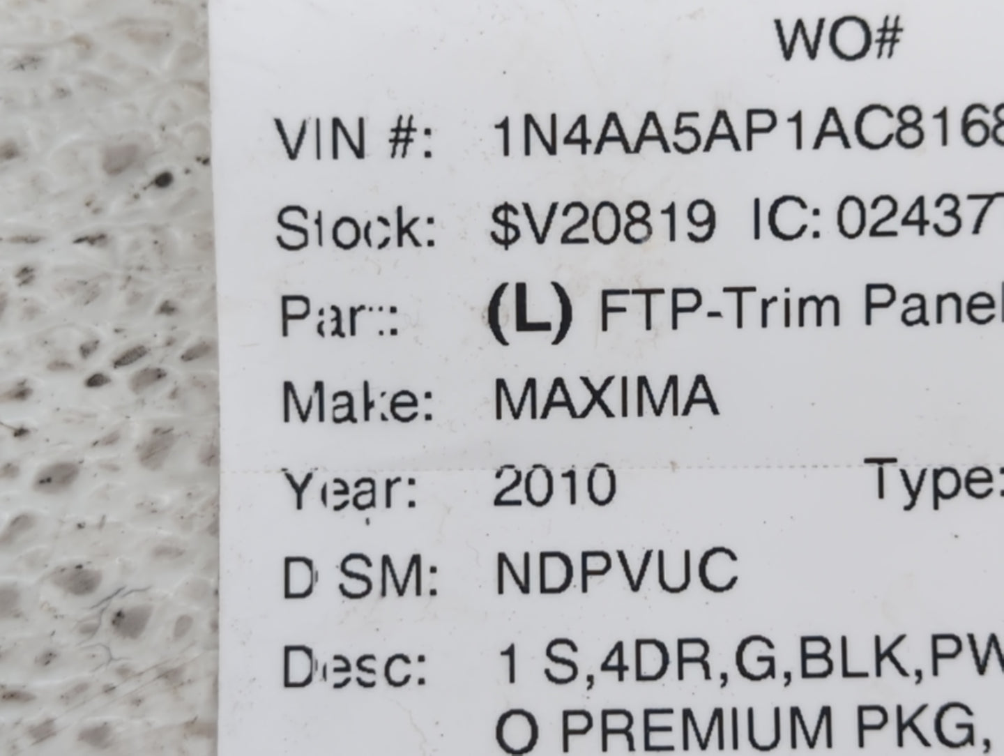 2004-2022 Nissan Maxima Spare Donut Tire Wheel Rim Oem - Oemusedautoparts1.com