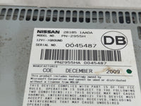 2009-2010 Nissan Murano Radio AM FM Cd Player Receiver Replacement P/N:28185 1AA0A Fits Fits 2009 2010 OEM Used Auto Parts -