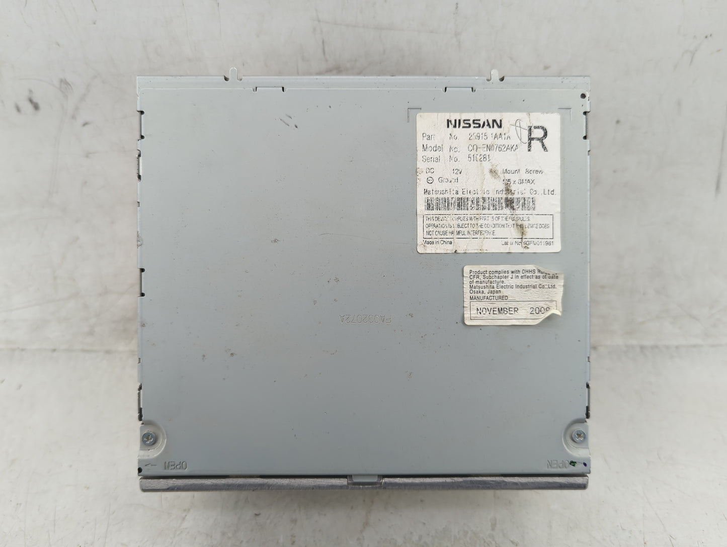 2010 Nissan Murano Radio AM FM Cd Player Receiver Replacement P/N:259151AA1A Fits Fits 2007 2008 2009 OEM Used Auto Parts - 