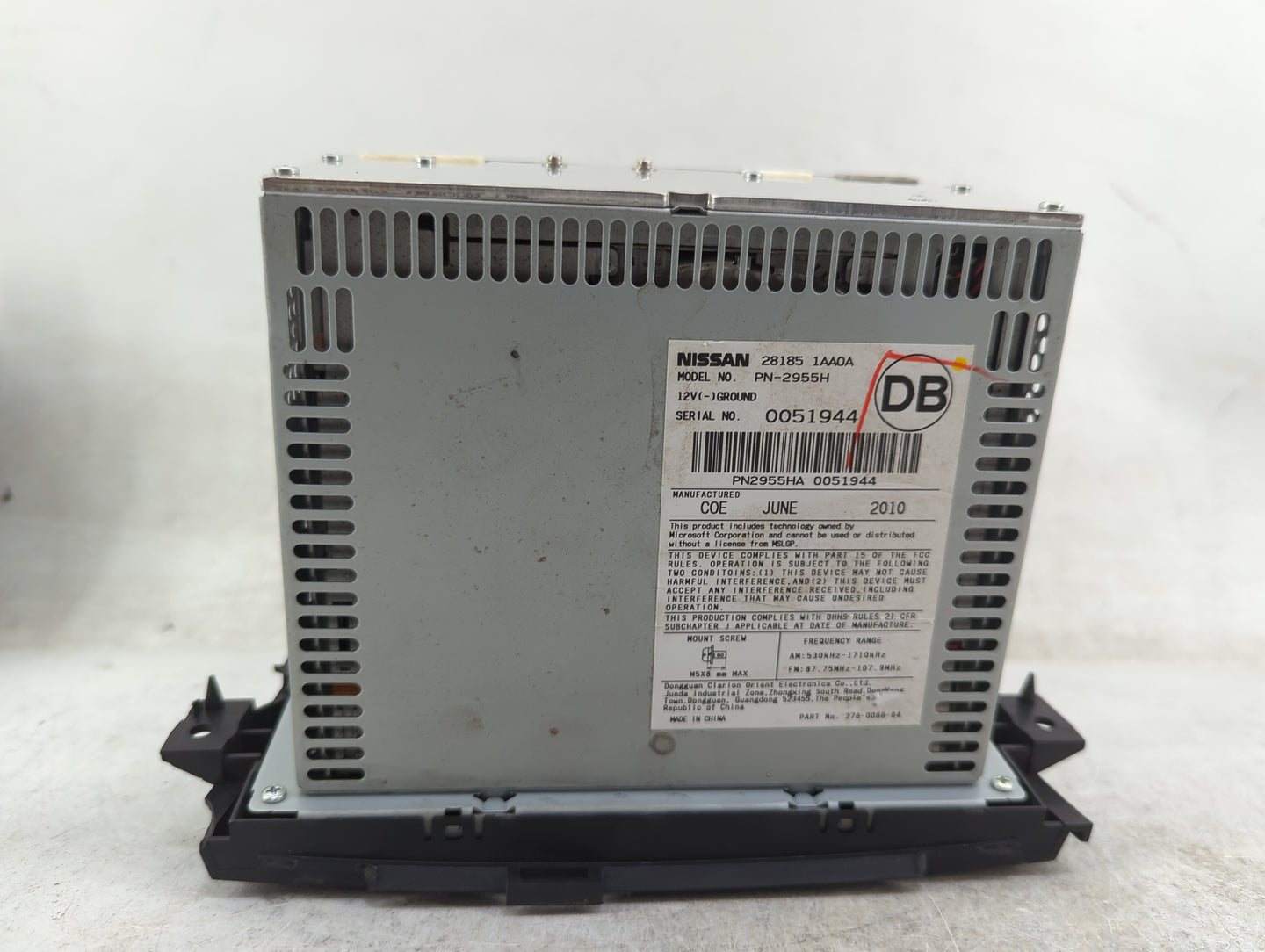 2009-2010 Nissan Murano Radio AM FM Cd Player Receiver Replacement P/N:28185 1AA0A PN-2955H, PN2955HA Fits Fits 2009 2010 OE