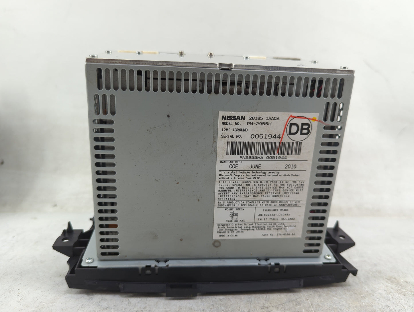 2009-2010 Nissan Murano Radio AM FM Cd Player Receiver Replacement P/N:28185 1AA0A PN-2955H, PN2955HA Fits Fits 2009 2010 OE