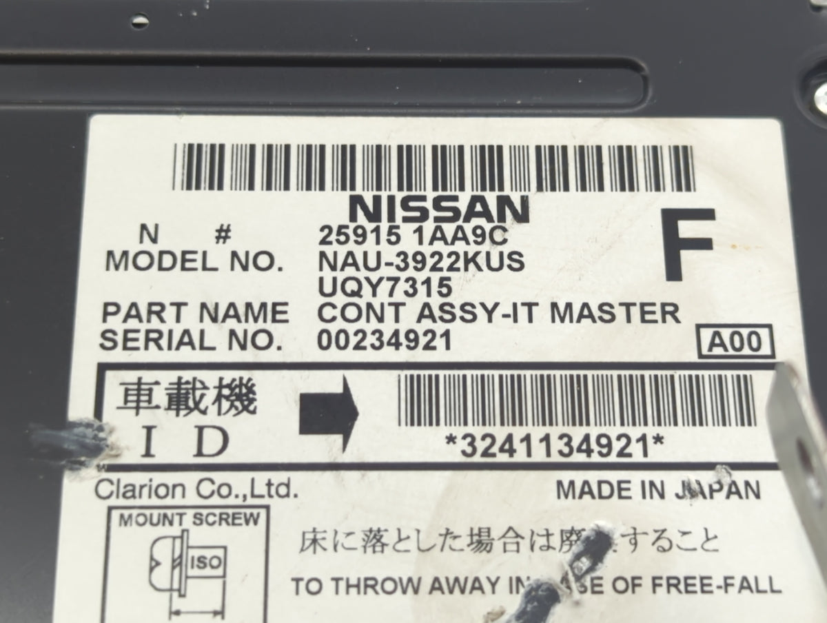 2009-2010 Nissan Murano Am Fm Cd Player Radio Receiver 418473 - Oemusedautoparts1.com