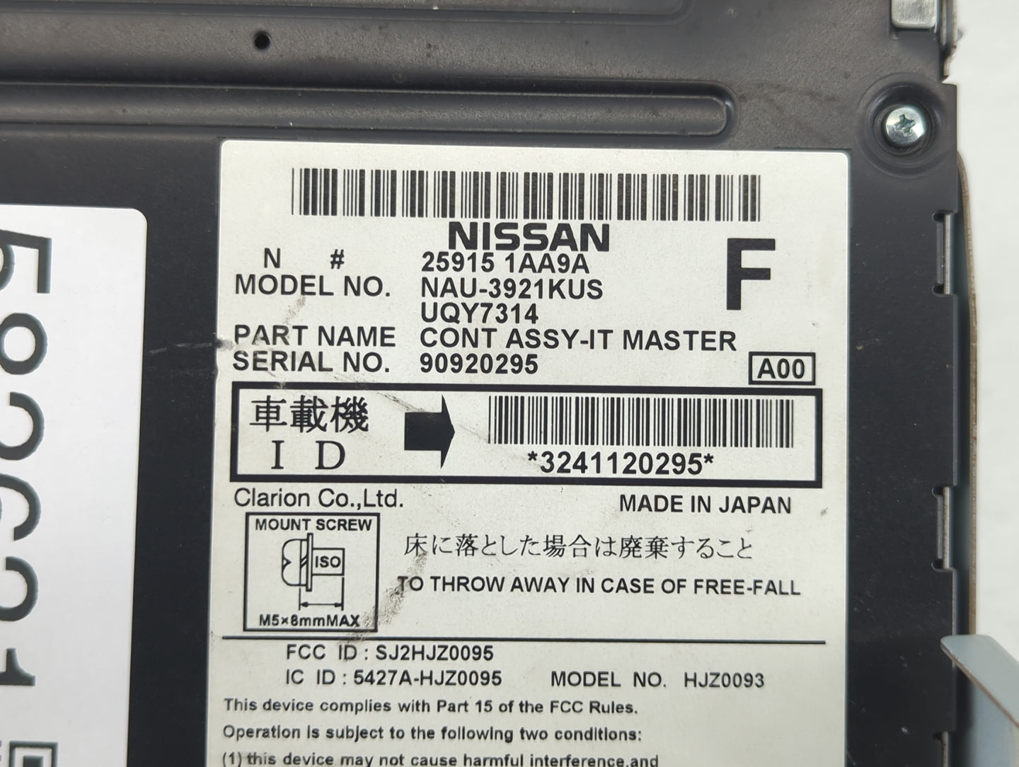 2009-2010 Nissan Murano Am Fm Cd Player Radio Receiver - Oemusedautoparts1.com