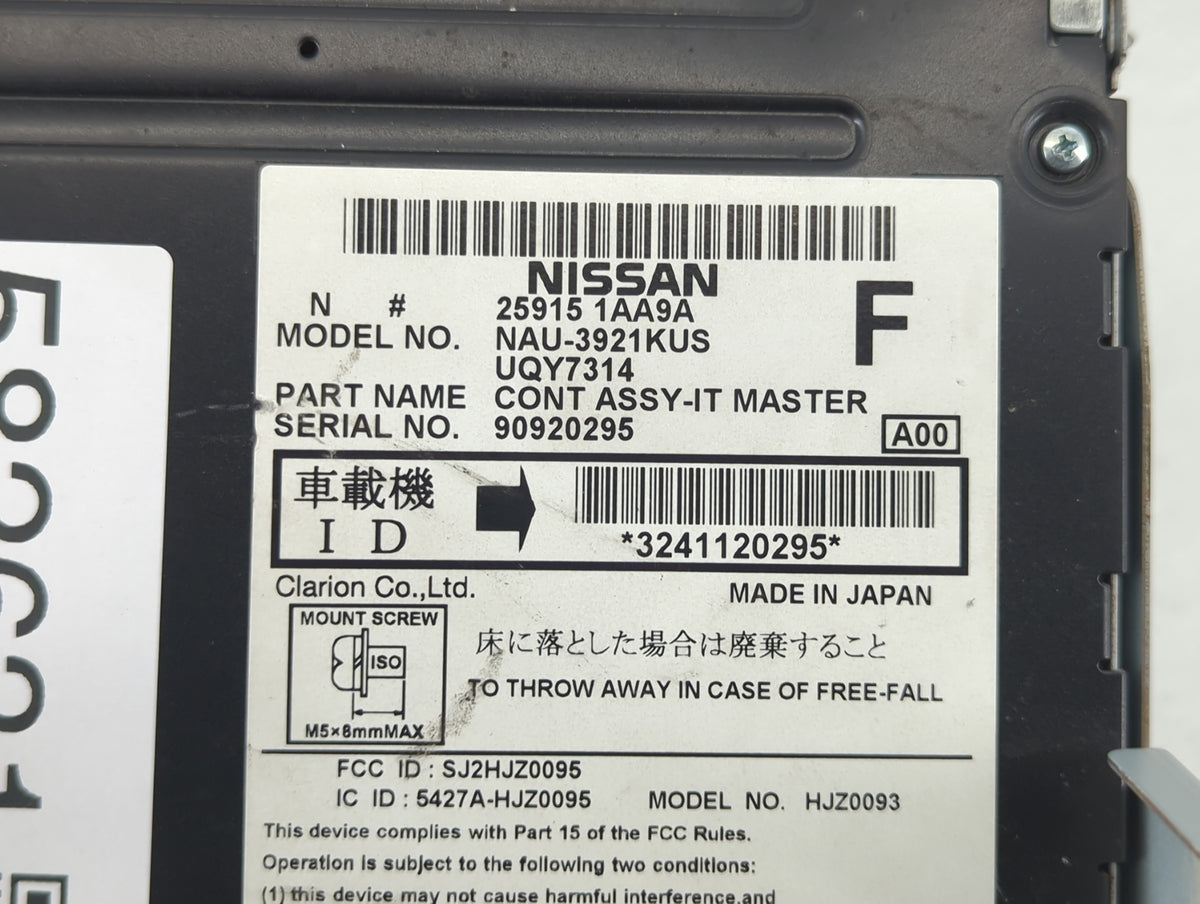 2009-2010 Nissan Murano Am Fm Cd Player Radio Receiver 582631 - Oemusedautoparts1.com