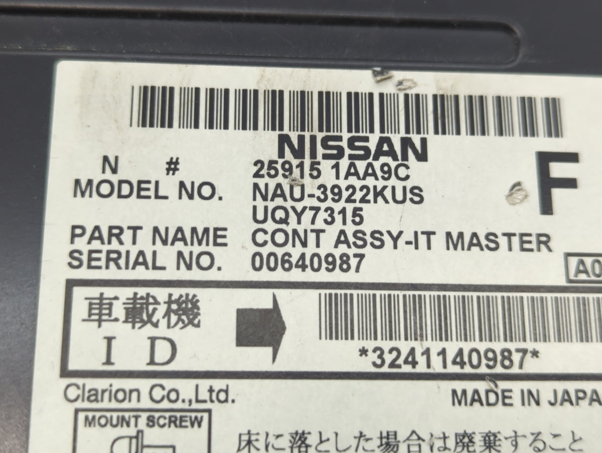 2010-2010 Nissan Murano Am Fm Cd Player Radio Receiver 596635 - Oemusedautoparts1.com
