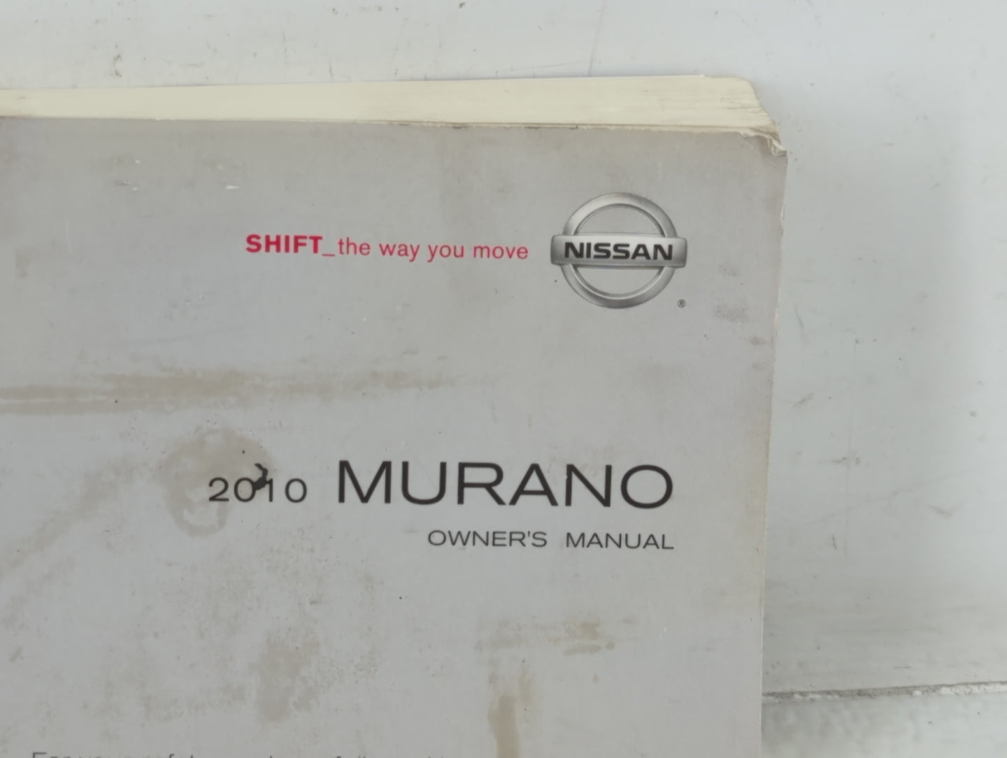 2010 Nissan Murano Owners Manual Book Guide P/N:OMOE-0Z51U0 OEM Used Auto Parts - Oemusedautoparts1.com