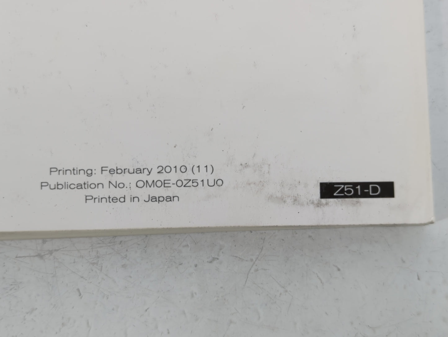 2010 Nissan Murano Owners Manual Book Guide P/N:OMOE-0Z51U0 OEM Used Auto Parts - Oemusedautoparts1.com