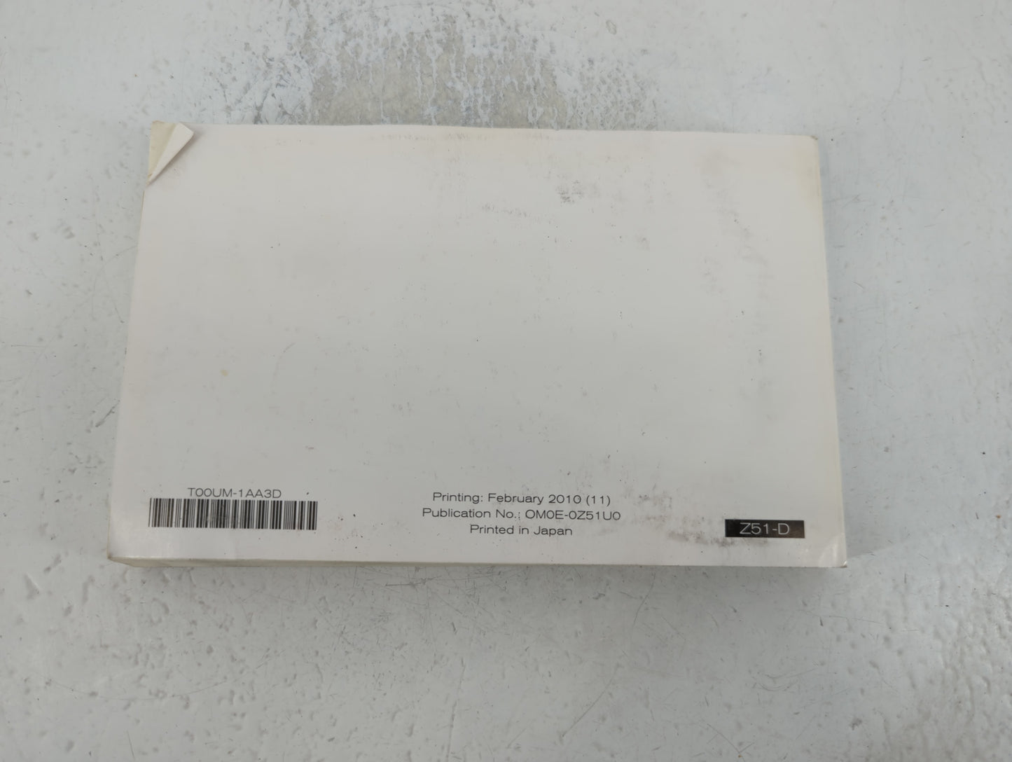 2010 Nissan Murano Owners Manual Book Guide P/N:OMOE-0Z51U0 OEM Used Auto Parts - Oemusedautoparts1.com
