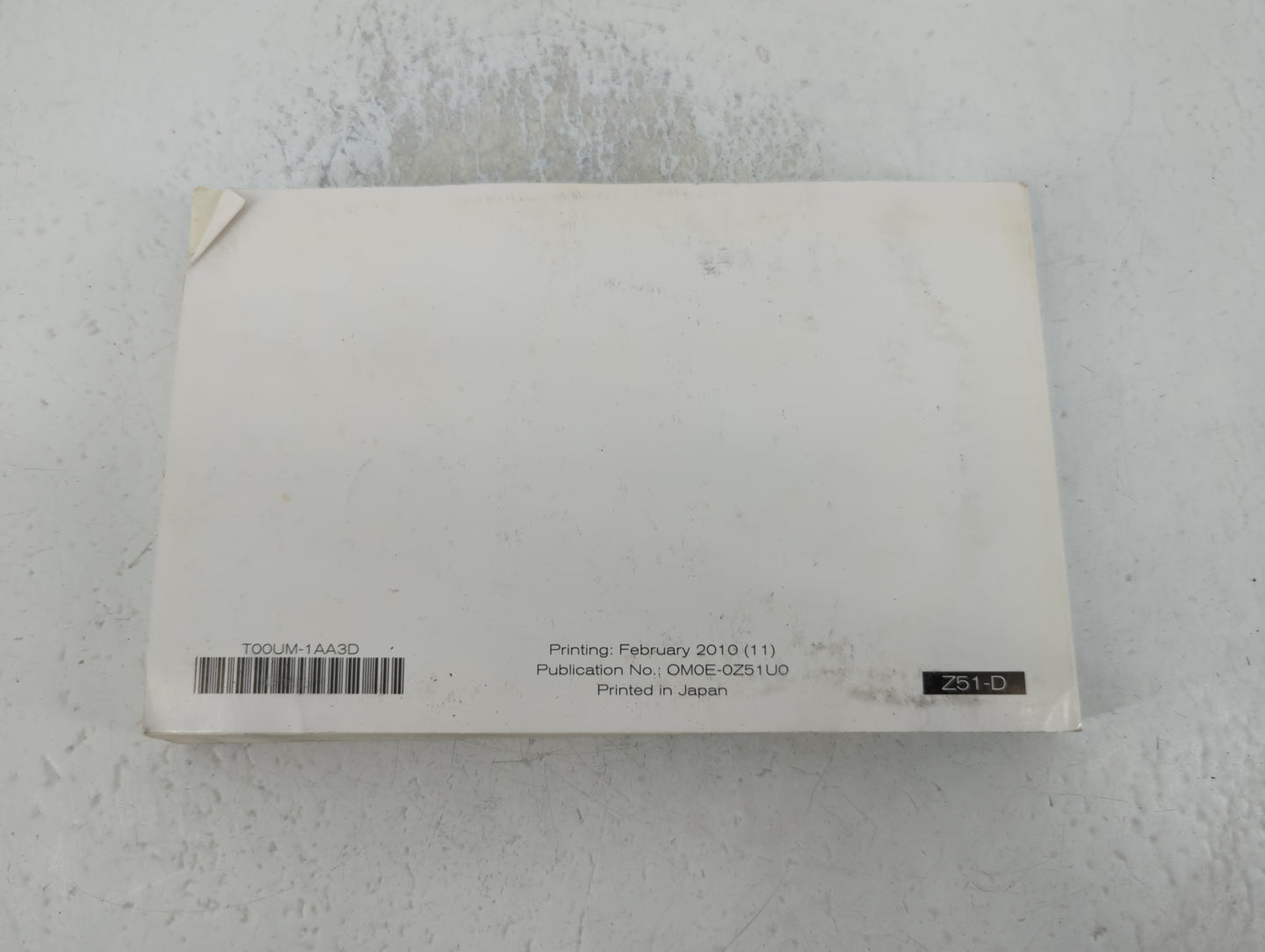 2010 Nissan Murano Owners Manual Book Guide P/N:OMOE-0Z51U0 OEM Used Auto Parts - Oemusedautoparts1.com