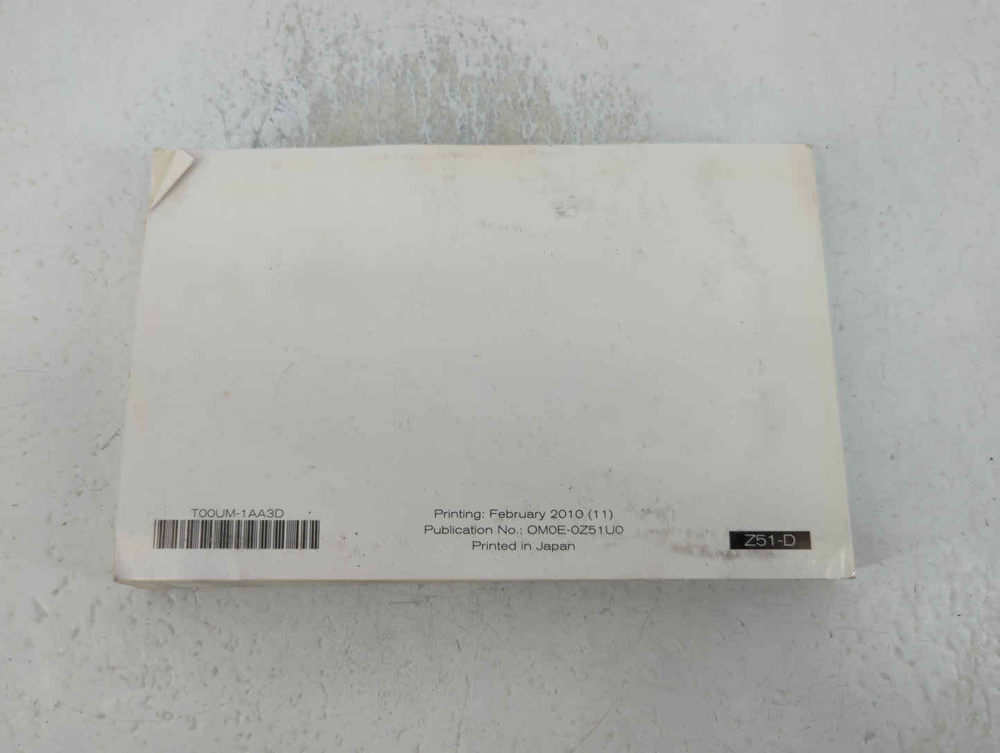 2010 Nissan Murano Owners Manual Book Guide P/N:OMOE-0Z51U0 OEM Used Auto Parts - Oemusedautoparts1.com
