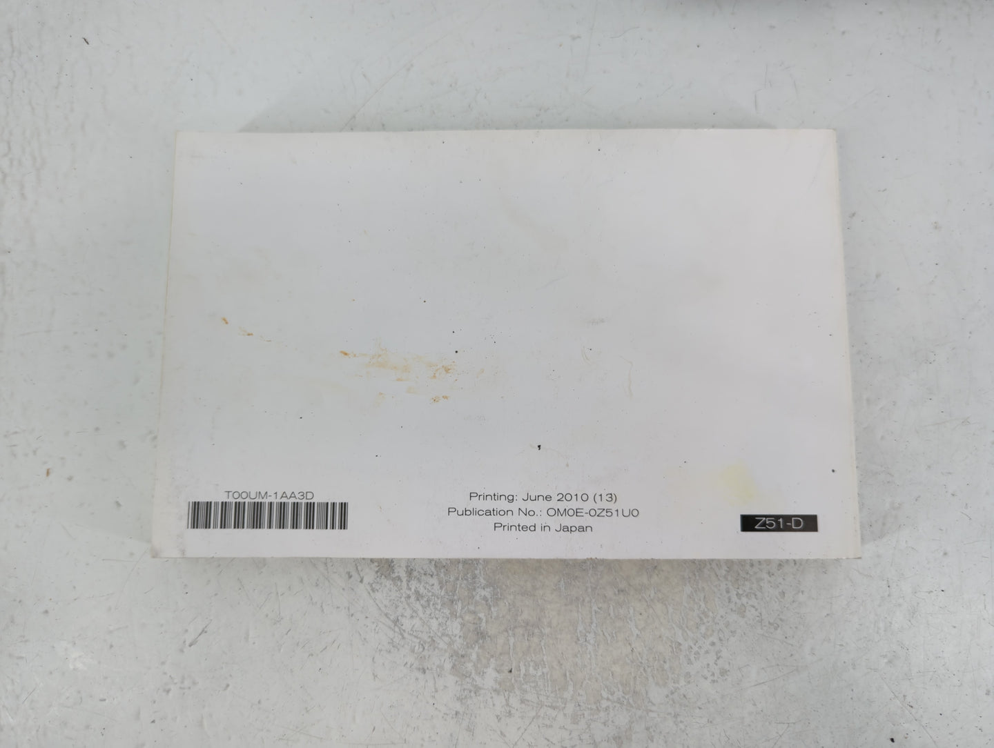 2010 Nissan Murano Owners Manual Book Guide P/N:OM0E-0Z51U0 OEM Used Auto Parts - Oemusedautoparts1.com