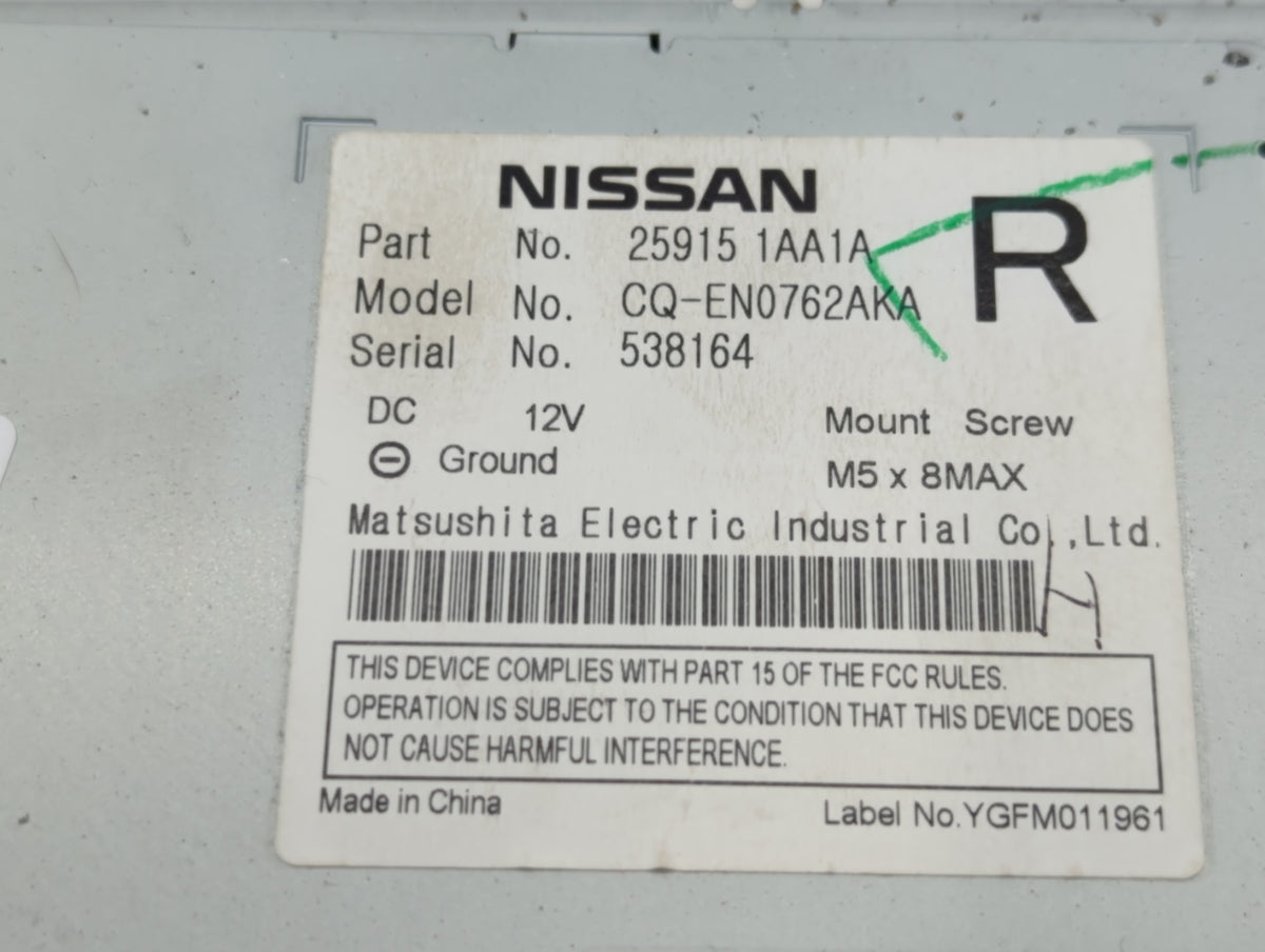 2009-2010 Nissan Murano Am Fm Cd Player Radio Receiver 726292 - Oemusedautoparts1.com