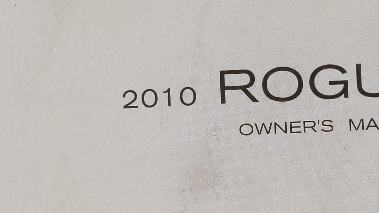 2010 Nissan Rogue Owners Manual Book Guide OEM Used Auto Parts - Oemusedautoparts1.com