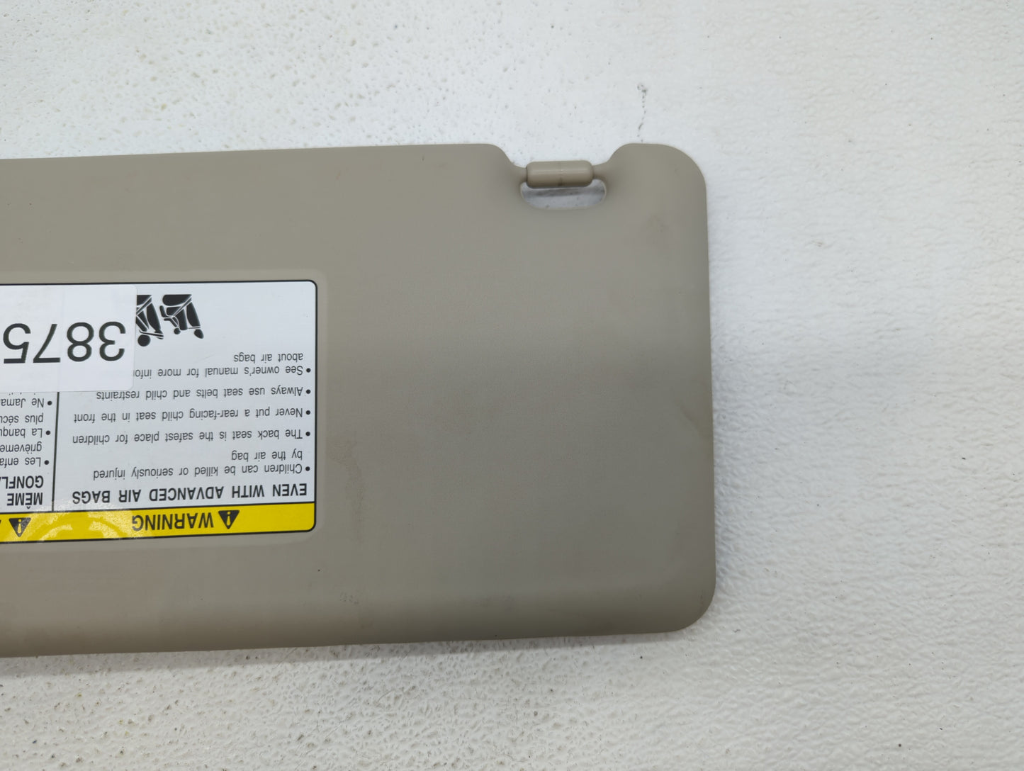2008-2010 Nissan Rogue Sun Visor Shade Replacement Passenger Right Mirror Fits Fits 2008 2009 2010 OEM Used Auto Parts - Oem