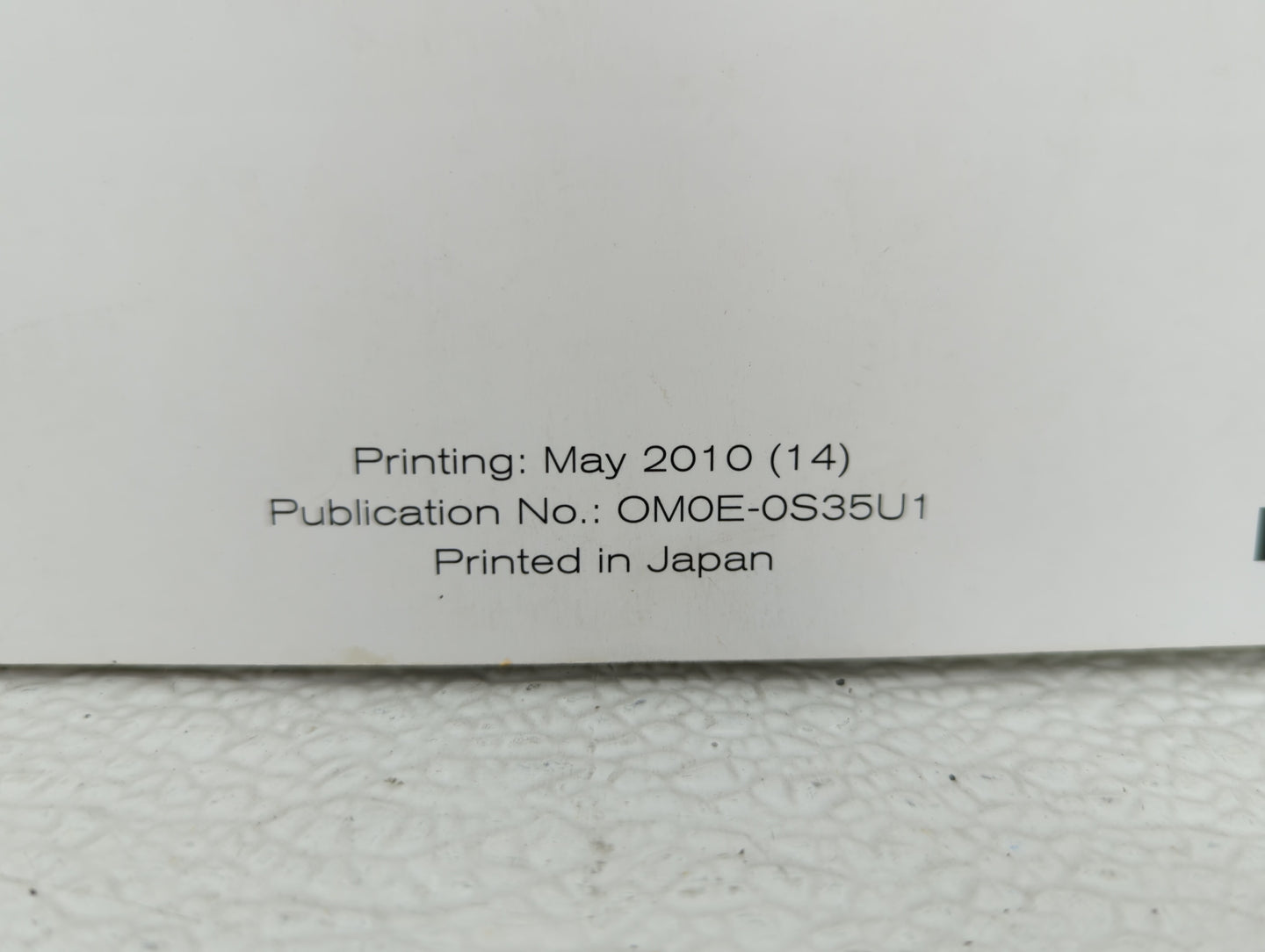 2010 Nissan Rogue Owners Manual Book Guide OEM Used Auto Parts - Oemusedautoparts1.com