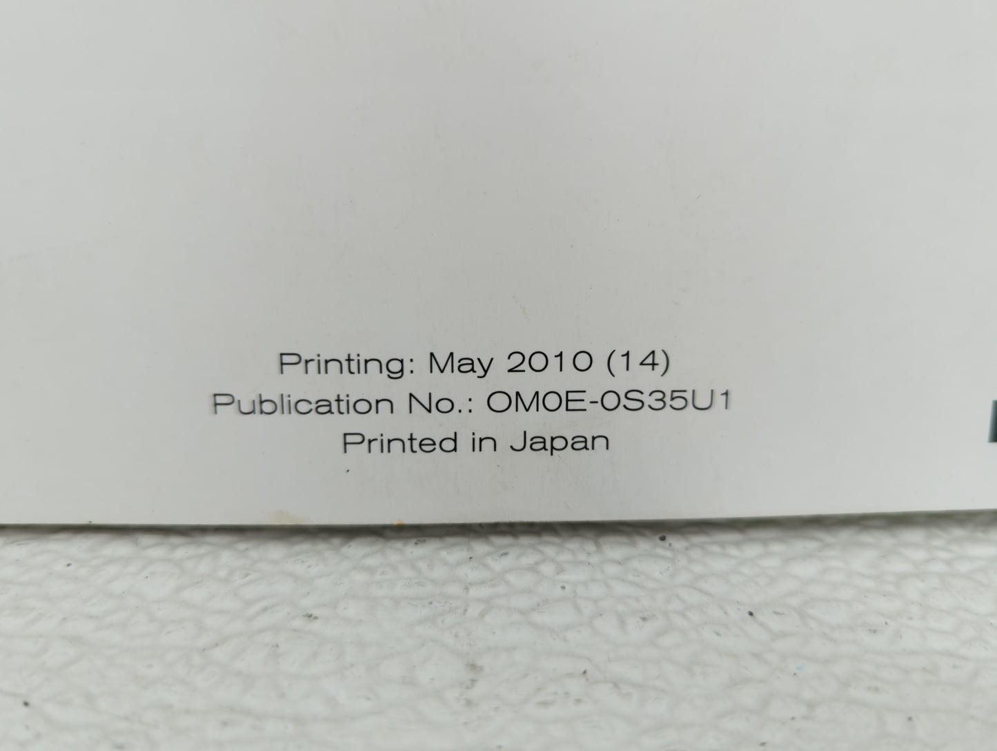 2010 Nissan Rogue Owners Manual Book Guide OEM Used Auto Parts - Oemusedautoparts1.com