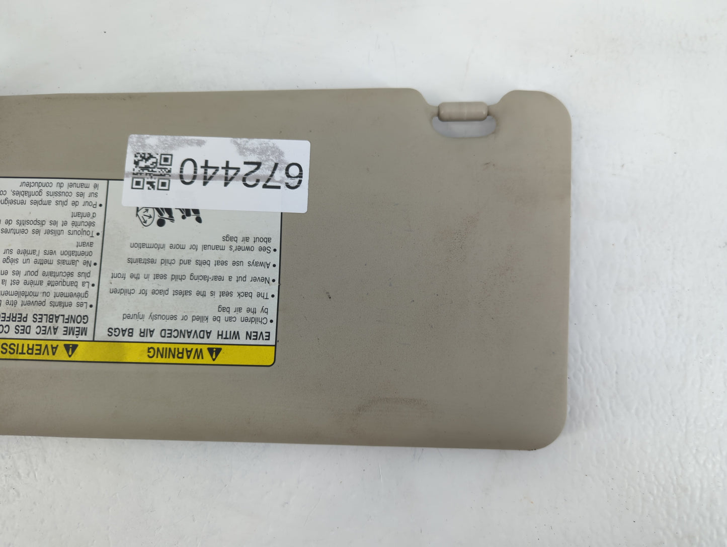 2008-2010 Nissan Rogue Sun Visor Shade Replacement Passenger Right Mirror Fits Fits 2008 2009 2010 OEM Used Auto Parts - Oem