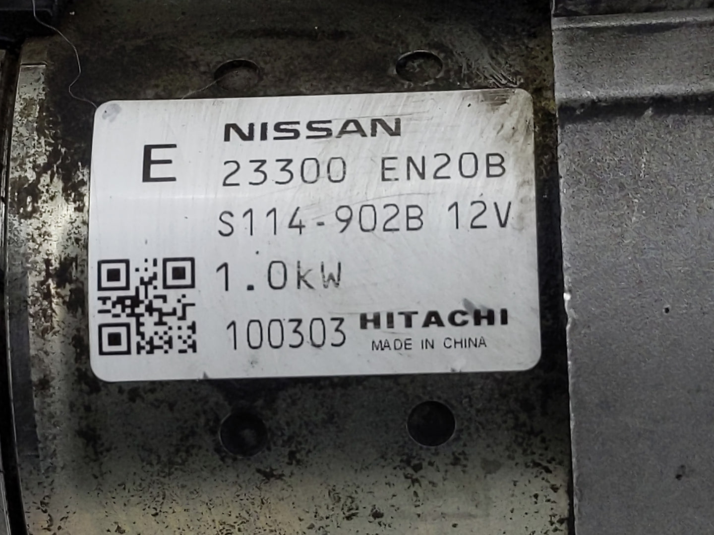 2010-2012 Nissan Sentra Car Starter Motor Solenoid OEM P/N:23300 EN20B Fits Fits 2010 2011 2012 2013 OEM Used Auto Parts - O
