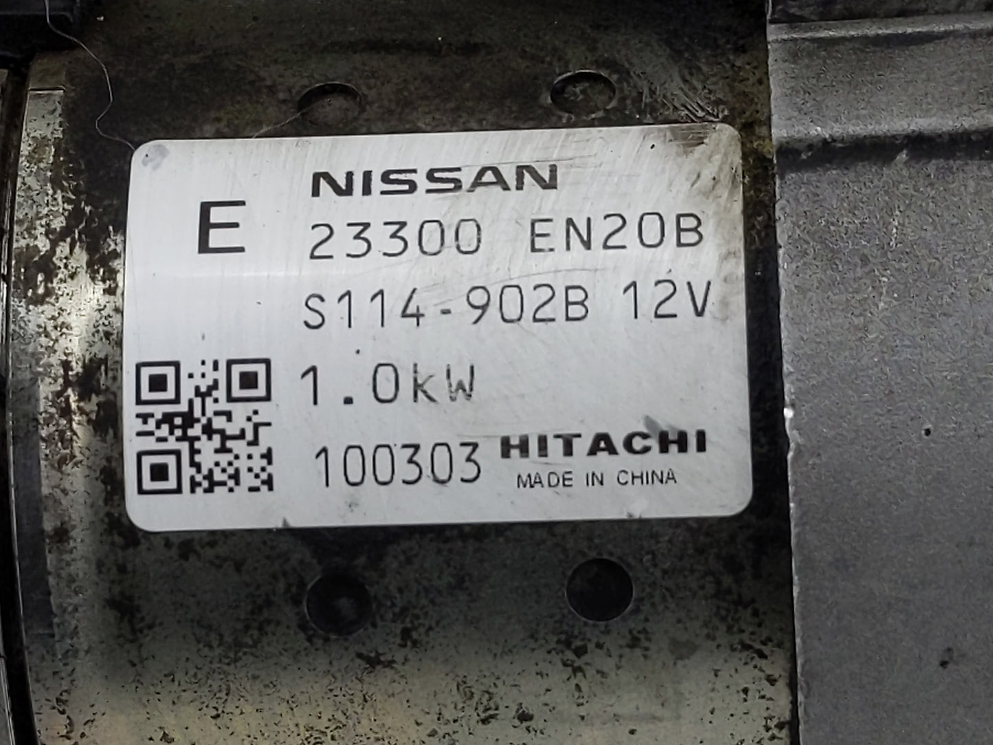 2010-2012 Nissan Sentra Car Starter Motor Solenoid OEM P/N:23300 EN20B Fits Fits 2010 2011 2012 2013 OEM Used Auto Parts - O