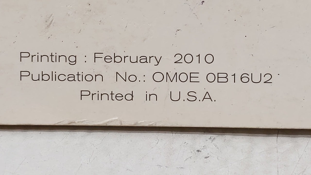 2010 Nissan Sentra Owners Manual Book Guide OEM Used Auto Parts - Oemusedautoparts1.com