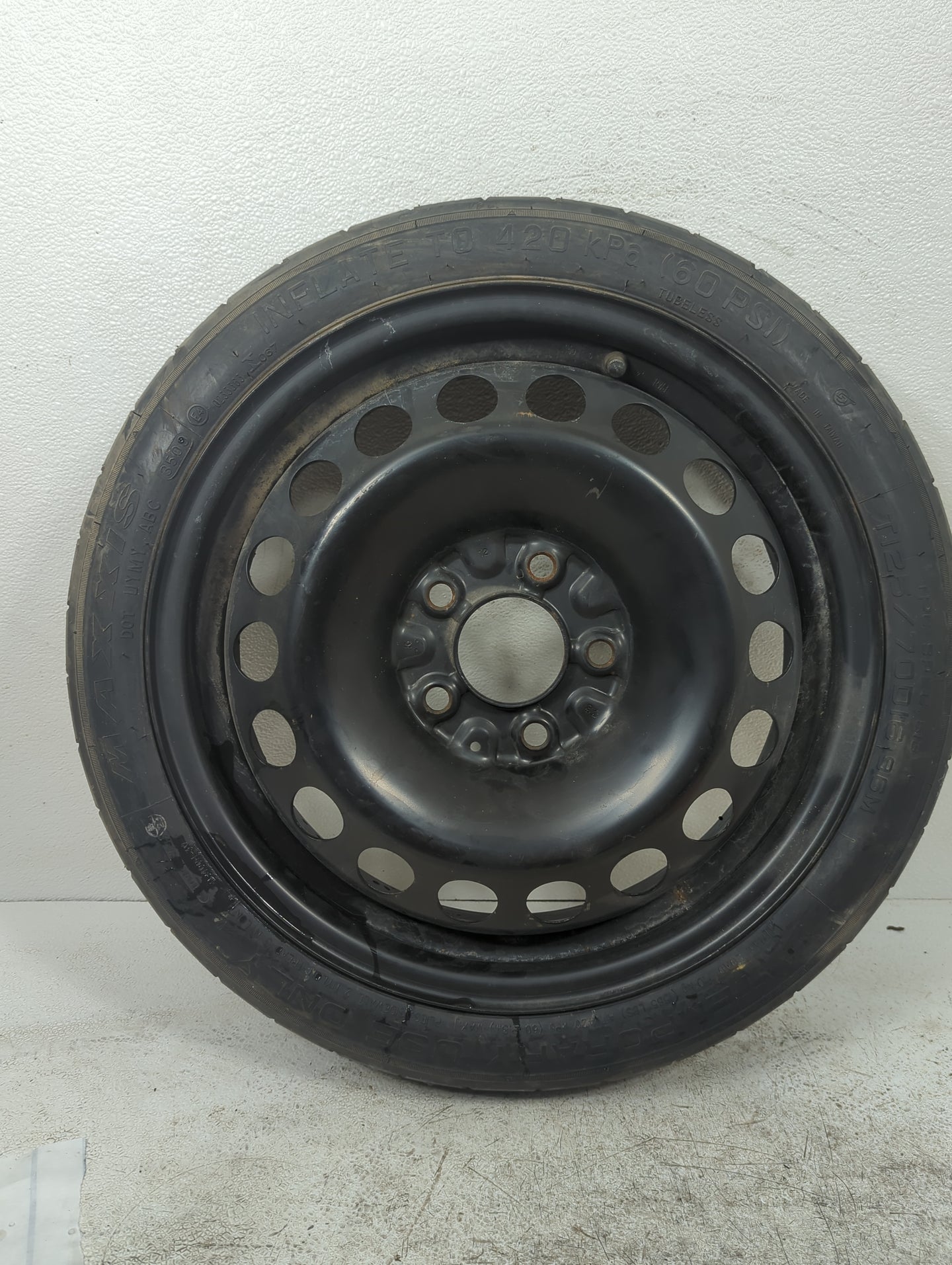2010 Pontiac G6 Spare Donut Tire Wheel Rim Oem 5037219 - Oemusedautoparts1.com