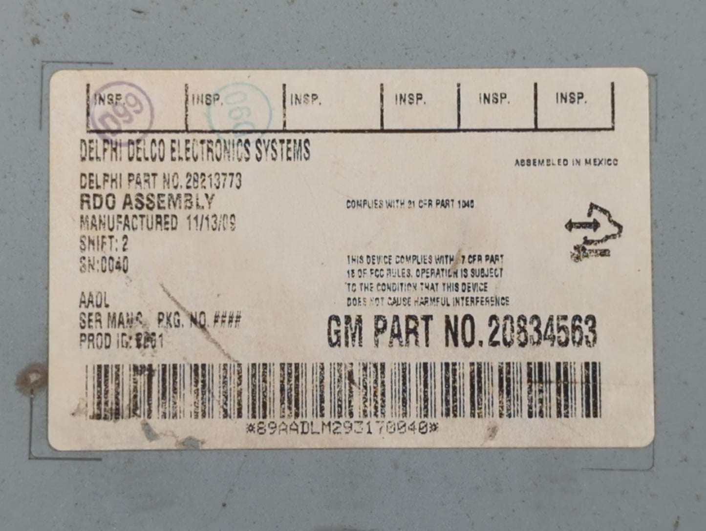 2006-2010 Pontiac G6 Radio Control Panel - Oemusedautoparts1.com