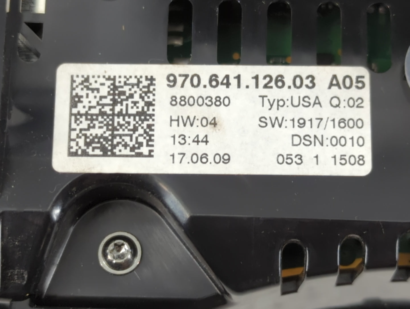 2010-2016 Porsche Panamera Instrument Cluster Speedometer Gauges P/N:970 641 126 03 Fits Fits 2010 2011 2012 2013 2014 2015 