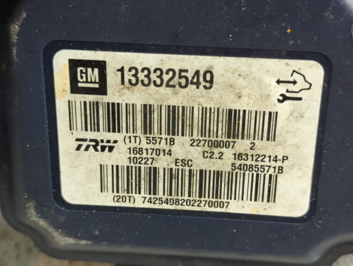 2010 Saab 9-5 ABS Pump Control Module Replacement P/N:13332549 Fits OEM Used Auto Parts - Oemusedautoparts1.com