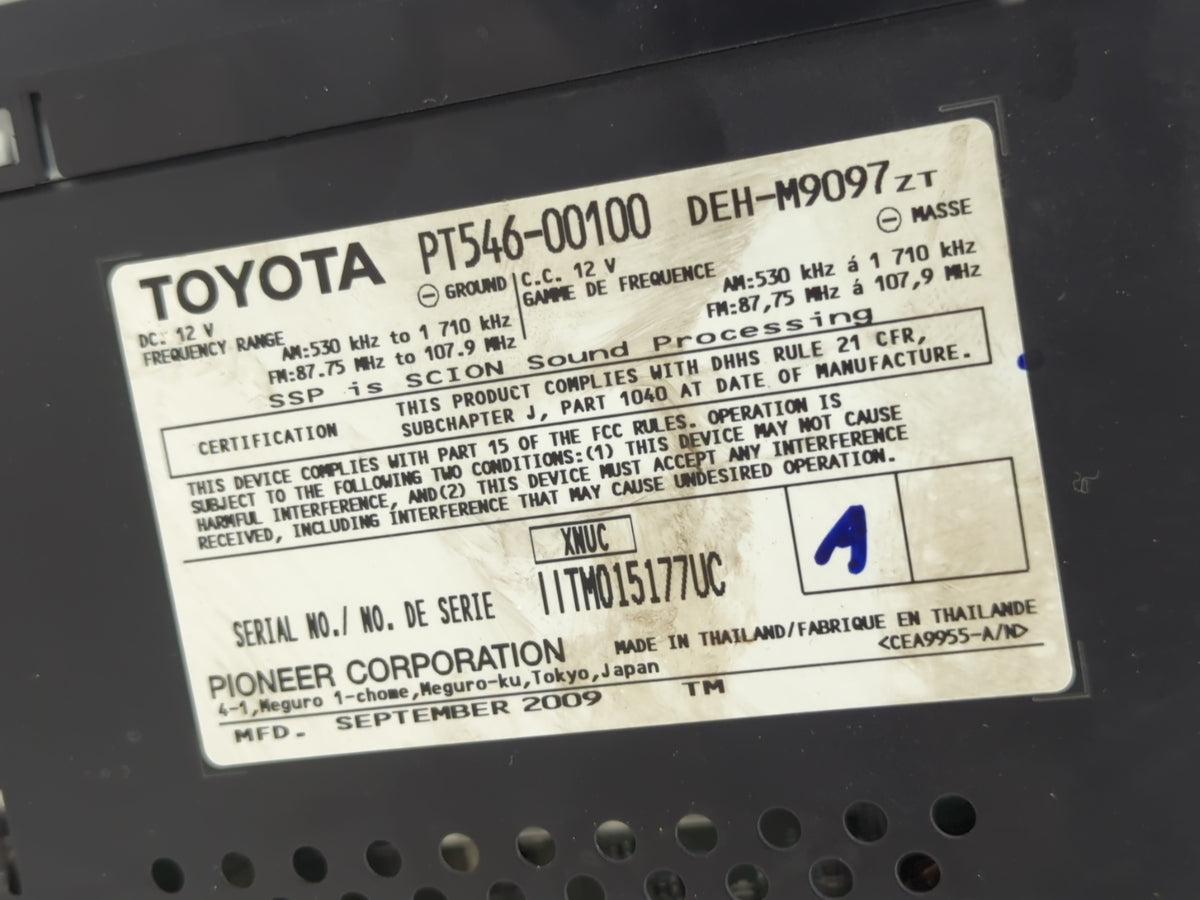 2008-2014 Scion Xb Radio AM FM Cd Player Receiver Replacement P/N:PT546-00100 Fits 2008 2009 2010 2011 2012 2013 2014 OEM Us