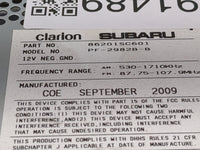 2010 Subaru Forester Radio AM FM Cd Player Receiver Replacement P/N:86201SC601 PF-2982B-B, CP604U1 Fits OEM Used Auto Parts 