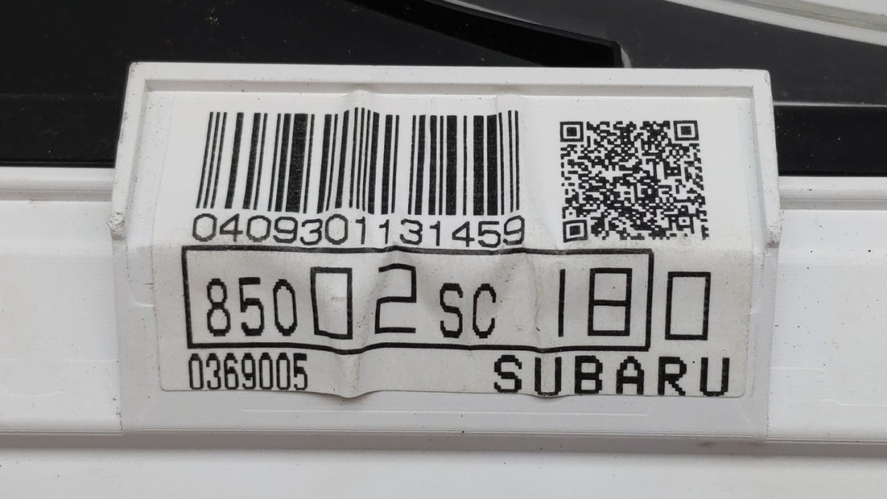2010 Subaru Forester Instrument Cluster Speedometer Gauges P/N:85002SC180 Fits OEM Used Auto Parts - Oemusedautoparts1.com