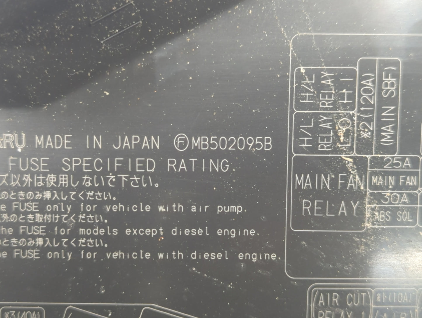 2010-2013 Subaru Forester Fusebox Fuse Box Panel Relay Module P/N:82241SC050 MB100200B, MB502095B Fits Fits 2010 2011 2012 2