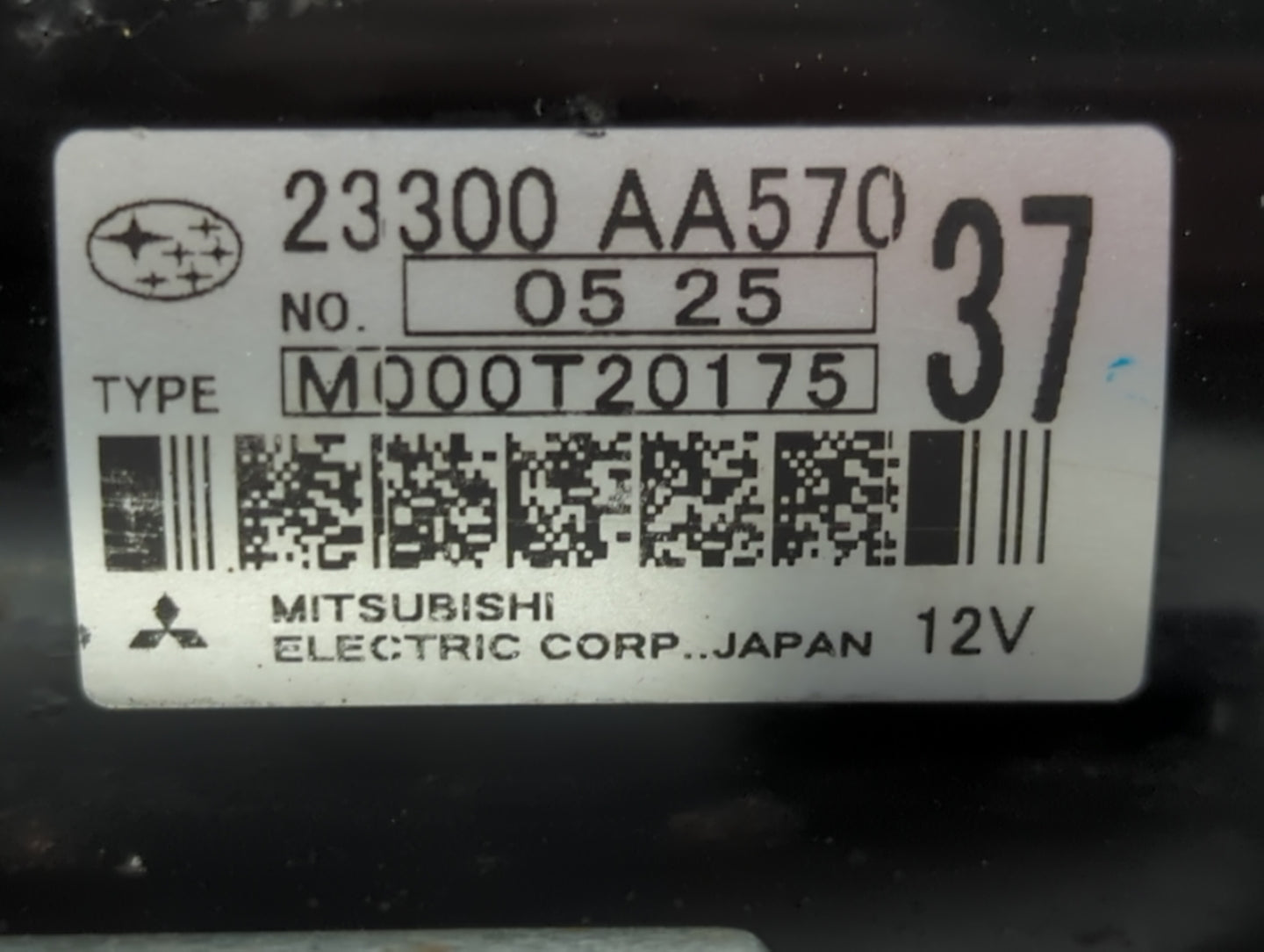 2009-2018 Subaru Forester Car Starter Motor Solenoid OEM P/N:M000T20175 23300 AA570 Fits OEM Used Auto Parts - Oemusedautopa