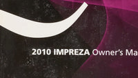 2010 Subaru Impreza Owners Manual Book Guide OEM Used Auto Parts - Oemusedautoparts1.com