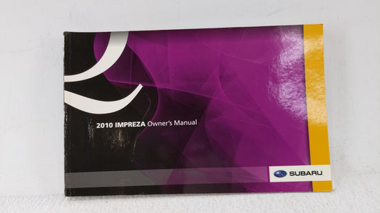 2010 Subaru Impreza Owners Manual Book Guide OEM Used Auto Parts - Oemusedautoparts1.com