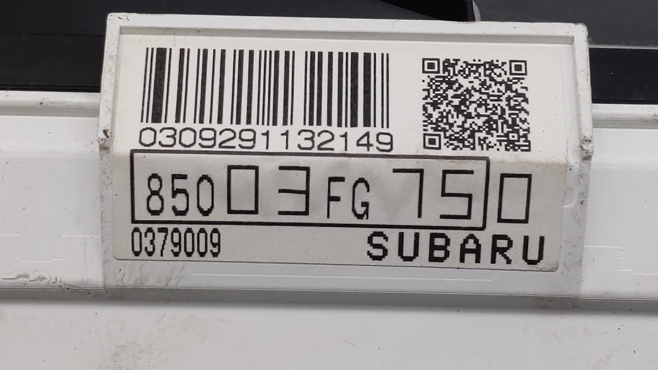 2010-2011 Subaru Impreza Instrument Cluster Speedometer Gauges P/N:85003FG750 85003FG750 Fits Fits 2010 2011 OEM Used Auto P