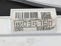 2010-2011 Subaru Impreza Instrument Cluster Speedometer Gauges P/N:85003FG760 Fits Fits 2010 2011 OEM Used Auto Parts - Oemu