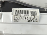 2010-2011 Subaru Impreza Instrument Cluster Speedometer Gauges P/N:85003FG760 Fits Fits 2010 2011 OEM Used Auto Parts - Oemu