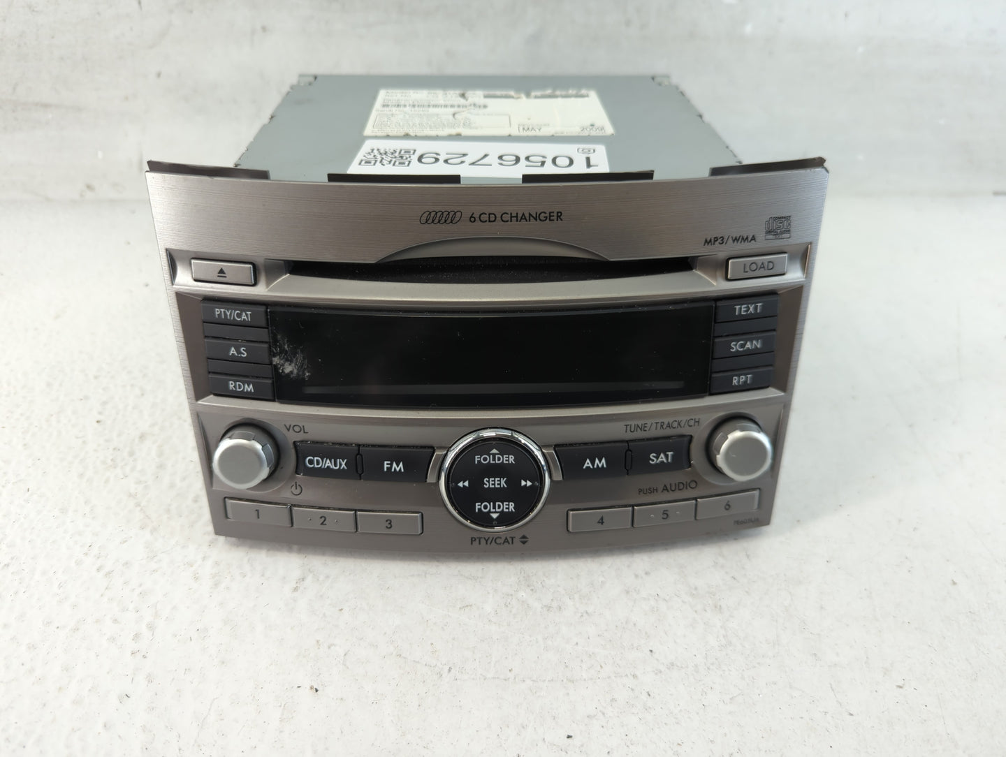 2010-2012 Subaru Legacy Radio AM FM Cd Player Receiver Replacement P/N:86201AJ60A Fits Fits 2010 2011 2012 OEM Used Auto Par