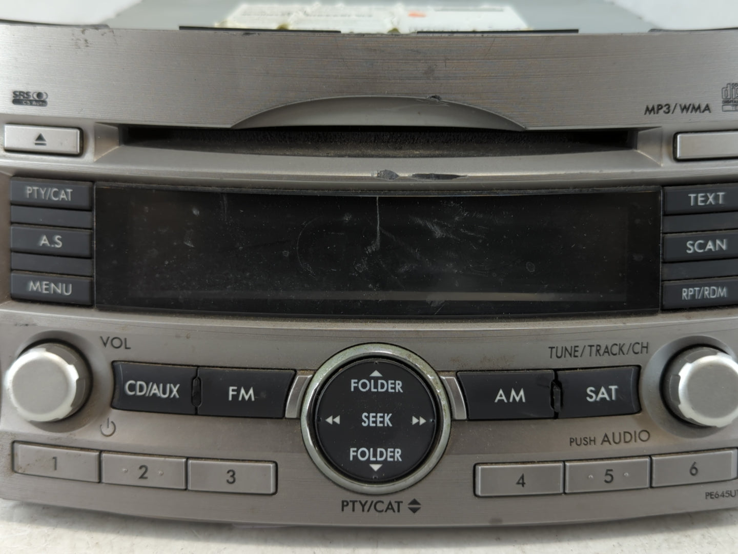 2010-2012 Subaru Legacy Radio AM FM Cd Player Receiver Replacement P/N:86201AJ64A Fits Fits 2010 2011 2012 OEM Used Auto Par