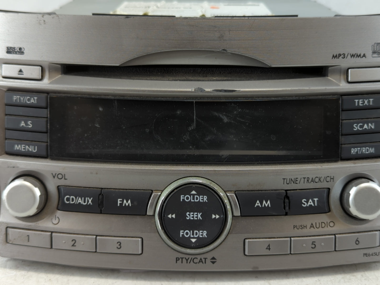 2010-2012 Subaru Legacy Radio AM FM Cd Player Receiver Replacement P/N:86201AJ64A Fits Fits 2010 2011 2012 OEM Used Auto Par