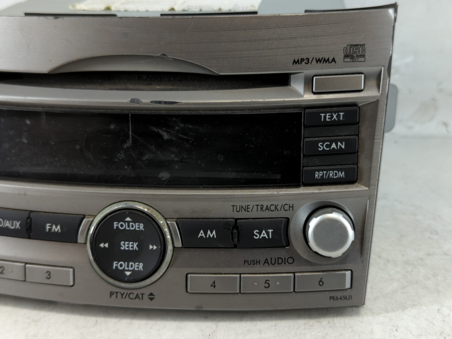 2010-2012 Subaru Legacy Radio AM FM Cd Player Receiver Replacement P/N:86201AJ64A Fits Fits 2010 2011 2012 OEM Used Auto Par